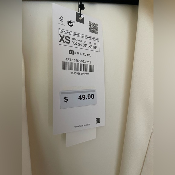 ZARA Satin Ruffle Dress - Picture 6 of 6